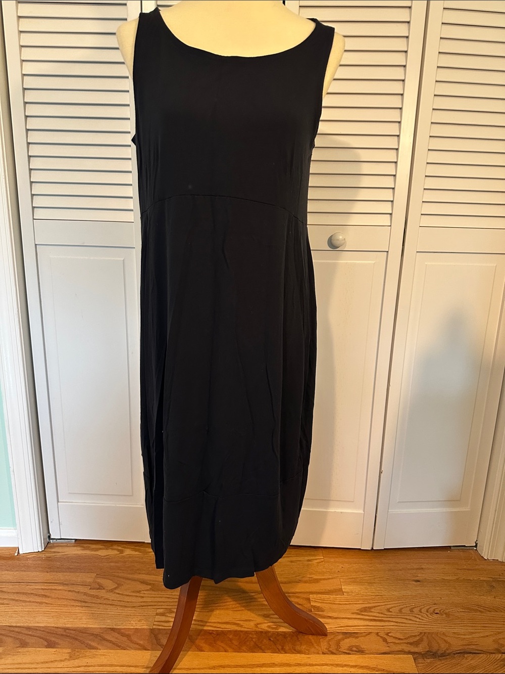 Eileen Fisher Black Sleeveless A-Line Dress
